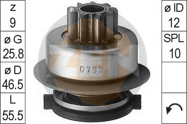 Freewheel Gear, starter ZN0799