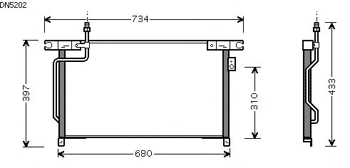Condensator, airconditioning DN5202