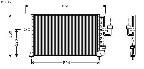 Condensator, airconditioning HY5045