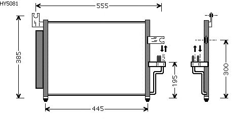Condensator, airconditioning HY5081