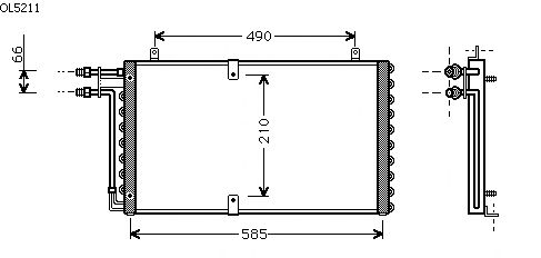Condensator, airconditioning OL5211