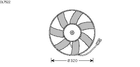 Fan, A/C condenser OL7522