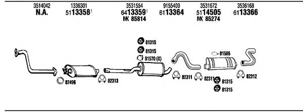 Exhaust System VO74030