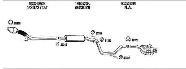 Exhaust System VW40401