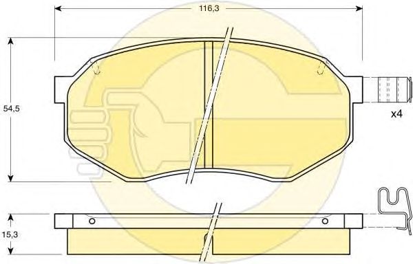 Brake Pad Set, disc brake 6110269