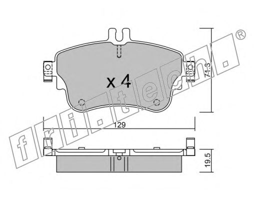 Brake Pad Set, disc brake 980.0