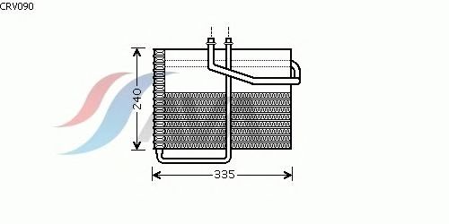 Evaporator, air conditioning CRV090