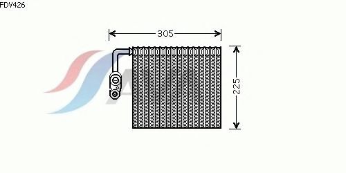 Evaporator, air conditioning FDV426