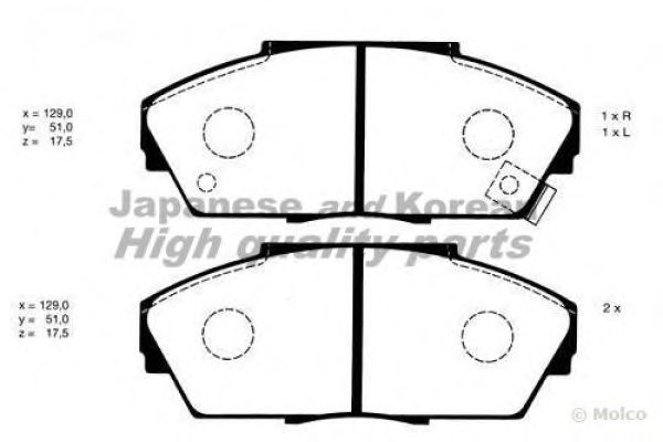 Brake Pad Set, disc brake 1080-2204