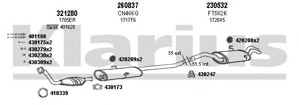 Exhaust System 180545E