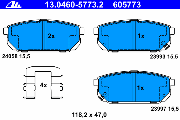 Brake Pad Set, disc brake 13.0460-5773.2