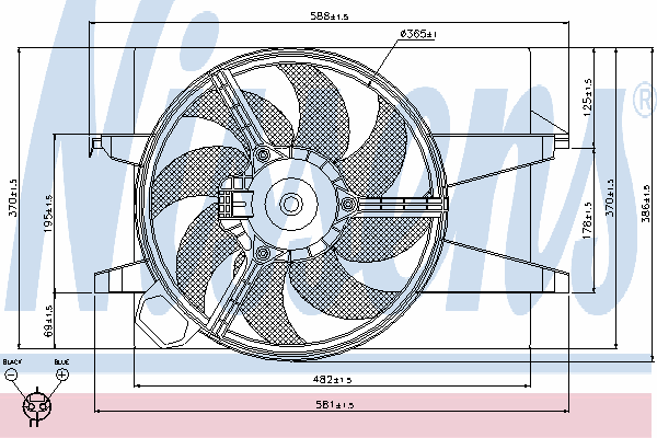 Fan, radiator 85029