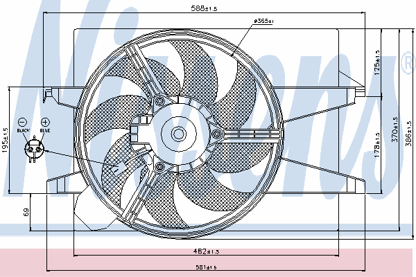 Fan, radiator 85030