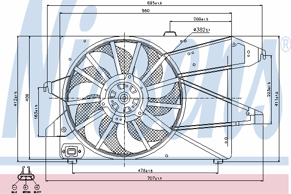 Fan, radiator 85482