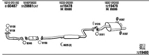 Exhaust System HO61067