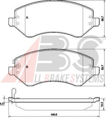 Brake Pad Set, disc brake 38856
