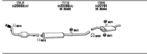 Exhaust System PET17505A