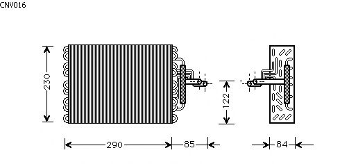 Evaporator, air conditioning CNV016