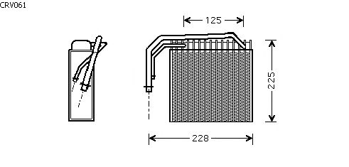 Evaporator, air conditioning CRV061