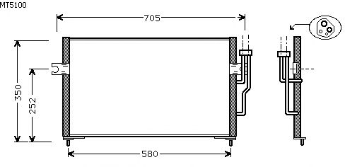 Condensator, airconditioning MT5100