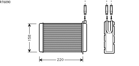 Heat Exchanger, interior heating RT6090