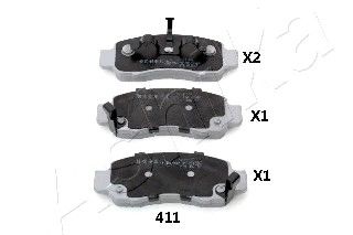 Brake Pad Set, disc brake 50-04-411
