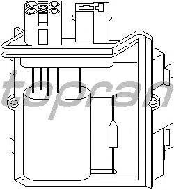 Resistor, interior blower 103 578