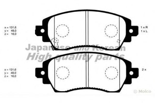 Brake Pad Set, disc brake 1080-9802