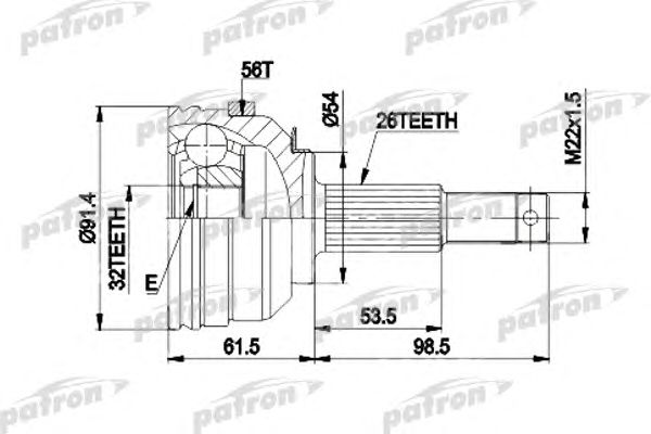 Joint Kit, drive shaft PCV9529