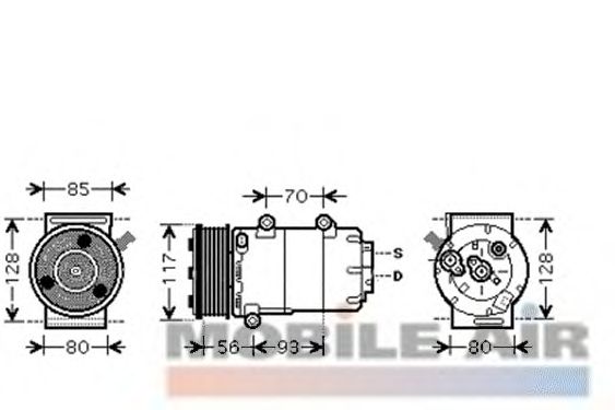 Compressor, airconditioning 1800K416