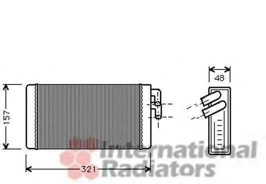 Permutador de calor, aquecimento do habitáculo 03006052