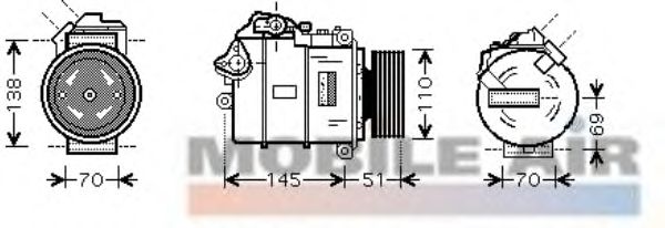 Compressor, airconditioning 0600K320