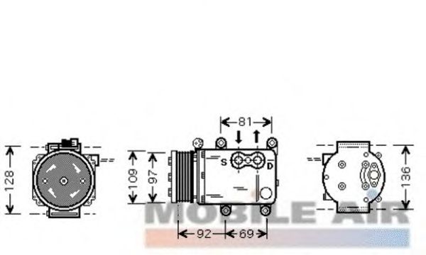 Compressor, airconditioning 1800K419