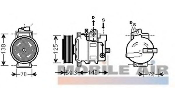 Compressor, airconditioning 0300K313
