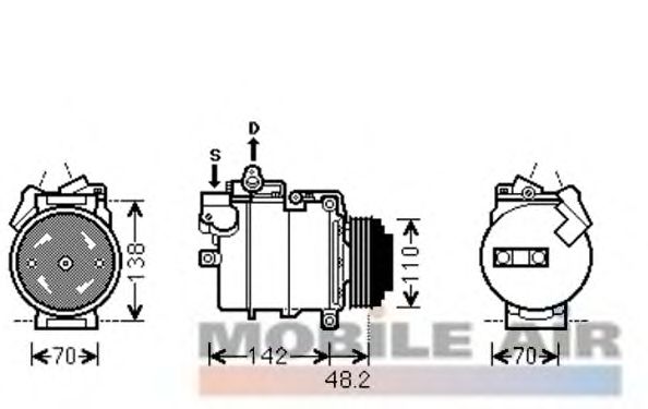 Compressor, airconditioning 0600K386