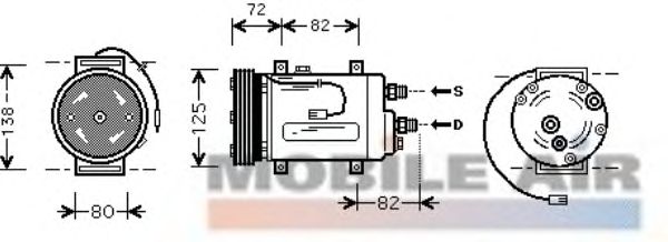 Compressor, airconditioning 0300K177