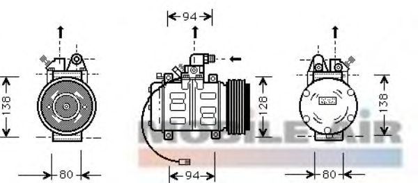 Compressor, airconditioning 0300K182
