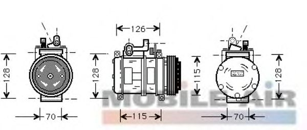 Compressor, airconditioning 0600K227