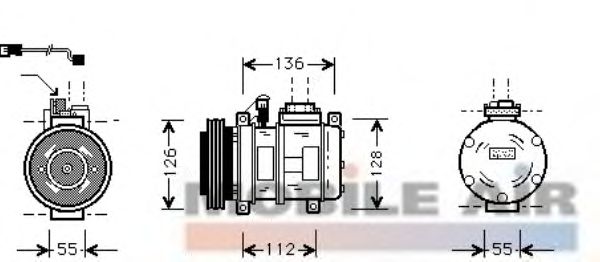 Compressor, airconditioning 0600K228