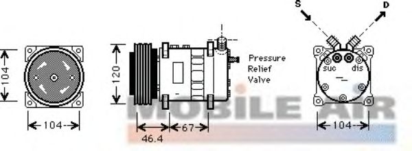 Compressor, airconditioning 0900K210