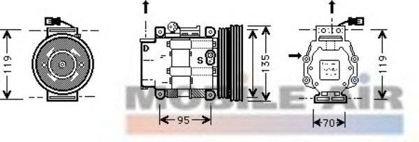 Compressor, airconditioning 1700K041