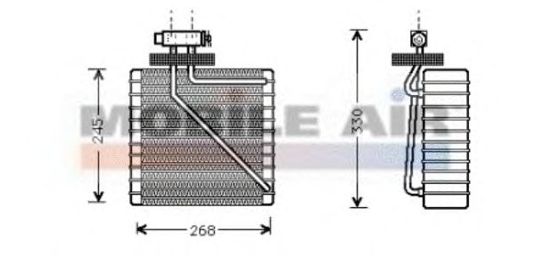 Evaporator, air conditioning 1800V270