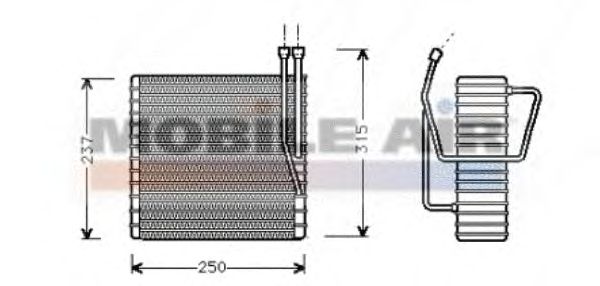 Evaporator, air conditioning 2100V009