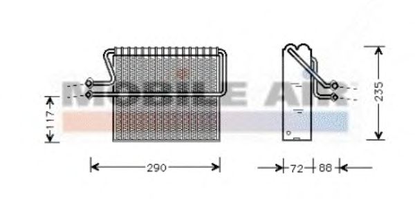 Evaporator, air conditioning 4300V004