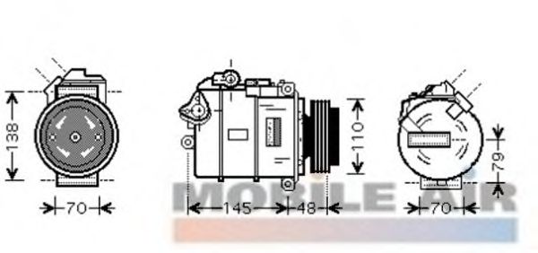 Compressor, airconditioning 0600K348