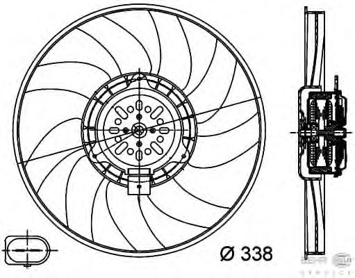 Ventilador, refrigeração do motor 8EW 351 044-361