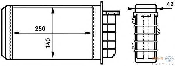 Heat Exchanger, interior heating 8FH 351 313-191