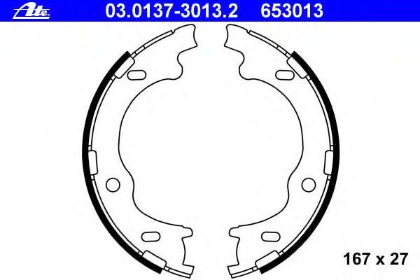 Комплект тормозных колодок, стояночная тормозная система 03.0137-3013.2