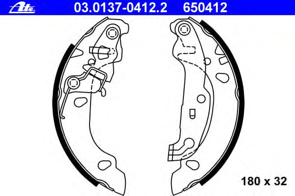 Brake Shoe Set 03.0137-0412.2