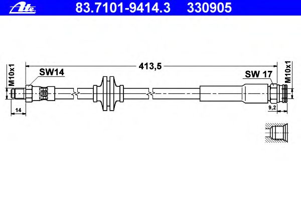 Tubo flexível de travão 83.7101-9414.3